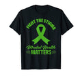 Green Ribbon Fight Stigma Mental T-Shirt - Minimalist Print for Adults - T-Shirt, Sweatshirt, Hoodie