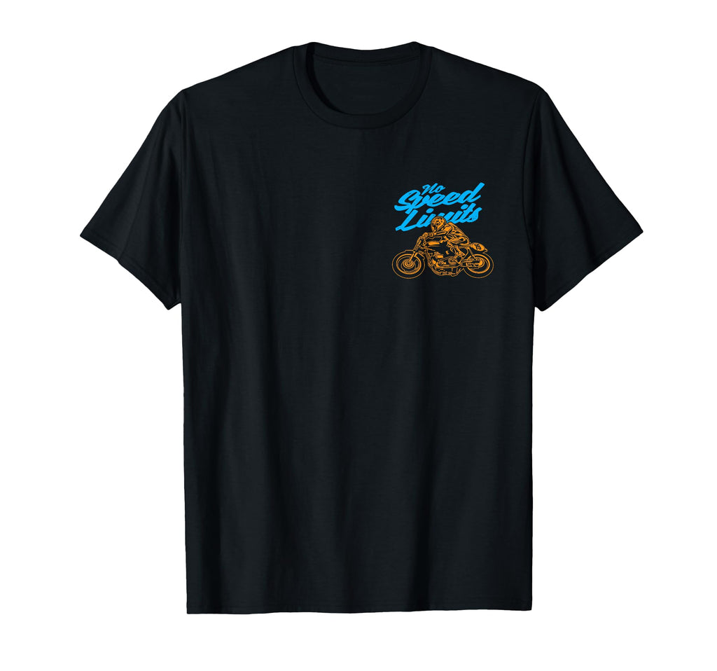 No Speed Limits Motorcycle Race T-Shirt - Trendy Graphic for Adults - T-Shirt, Sweatshirt, Hoodie