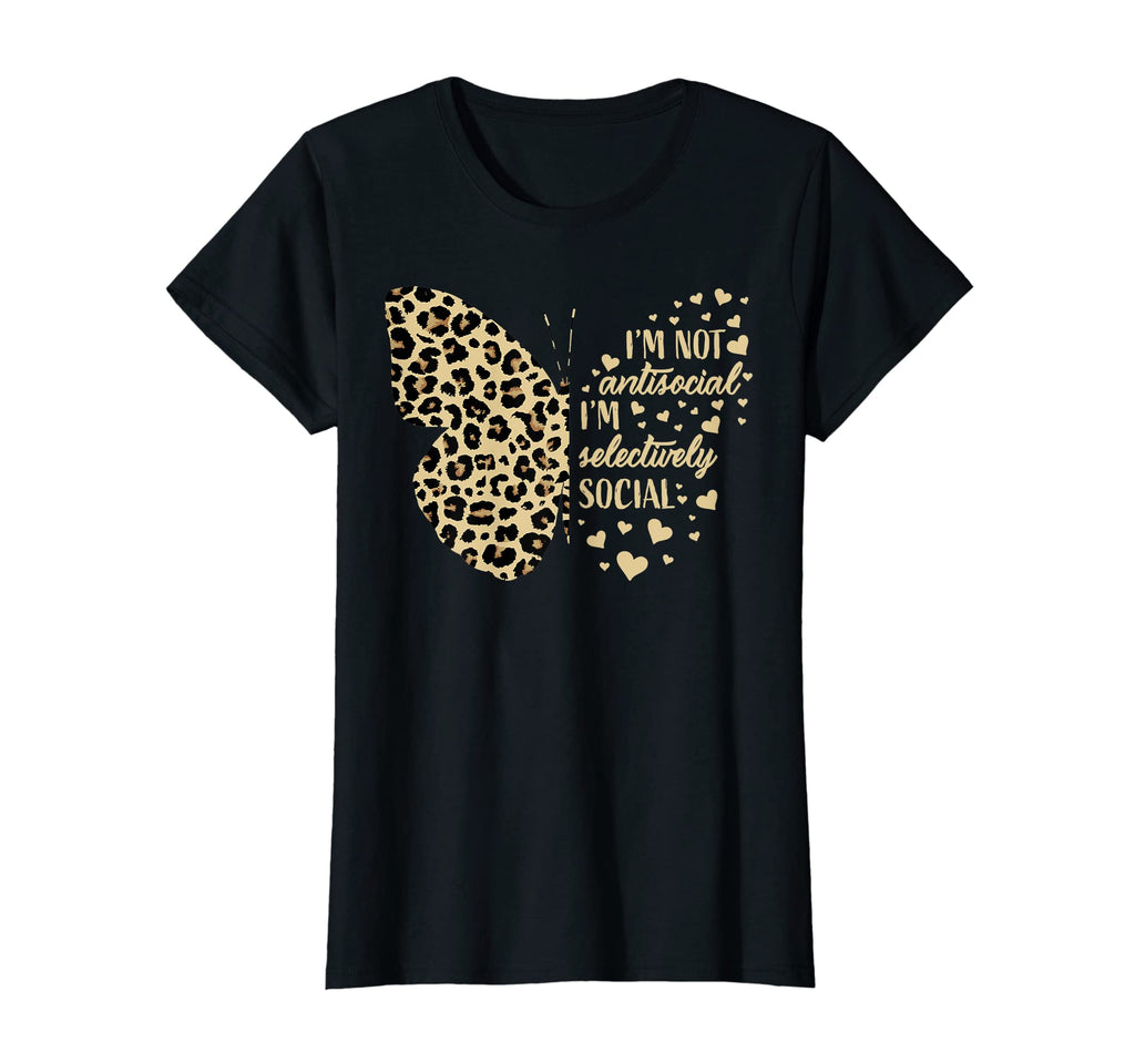 Womens Antisocial Butterfly Funny T-Shirt - Custom Art Print for Adults - T-Shirt, Sweatshirt, Hoodie