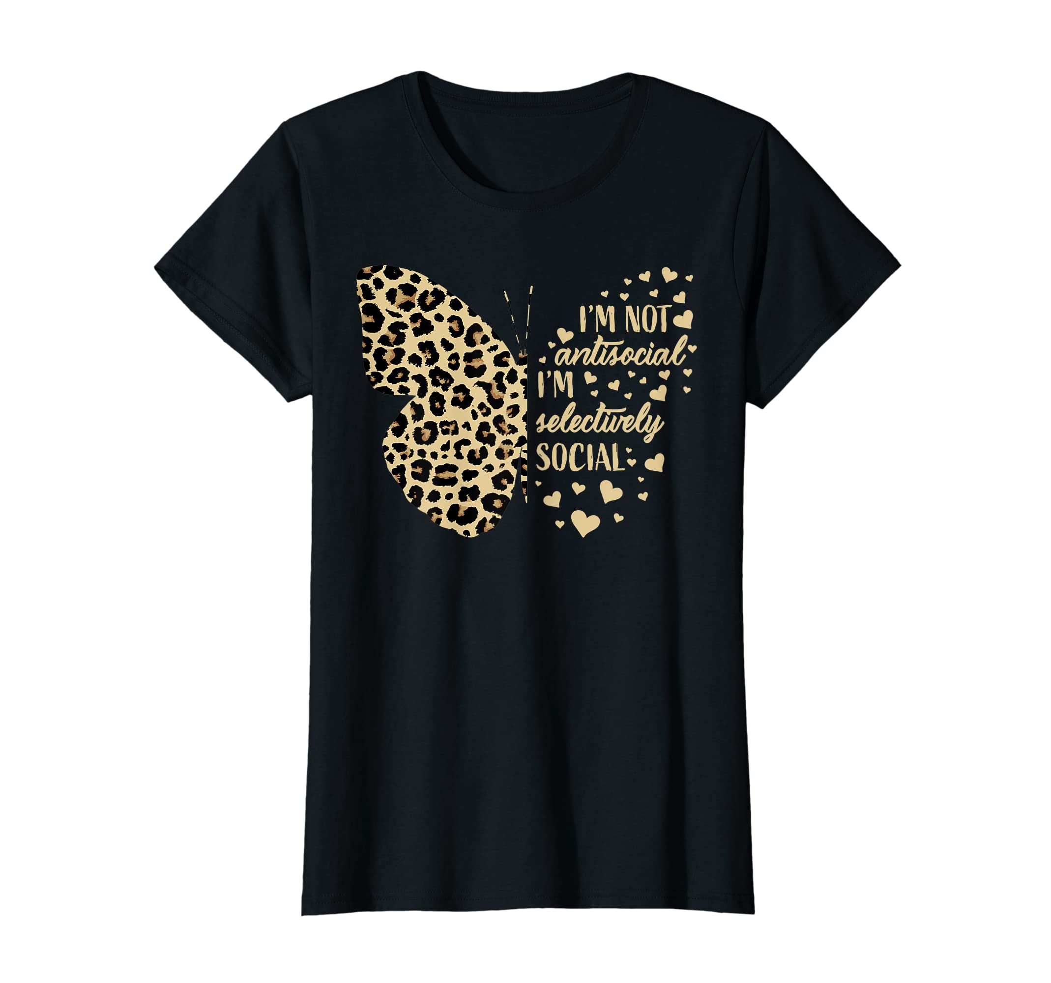 Womens Antisocial Butterfly Funny T-Shirt - Custom Art Print for Adults - T-Shirt, Sweatshirt, Hoodie