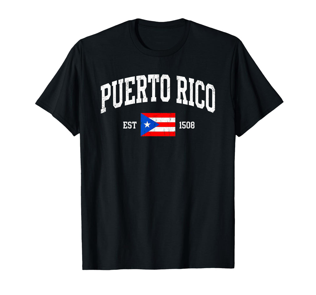 Puerto Rico Flag Typography T-Shirt - Casual Everyday Wear for Adults - T-Shirt, Sweatshirt, Hoodie