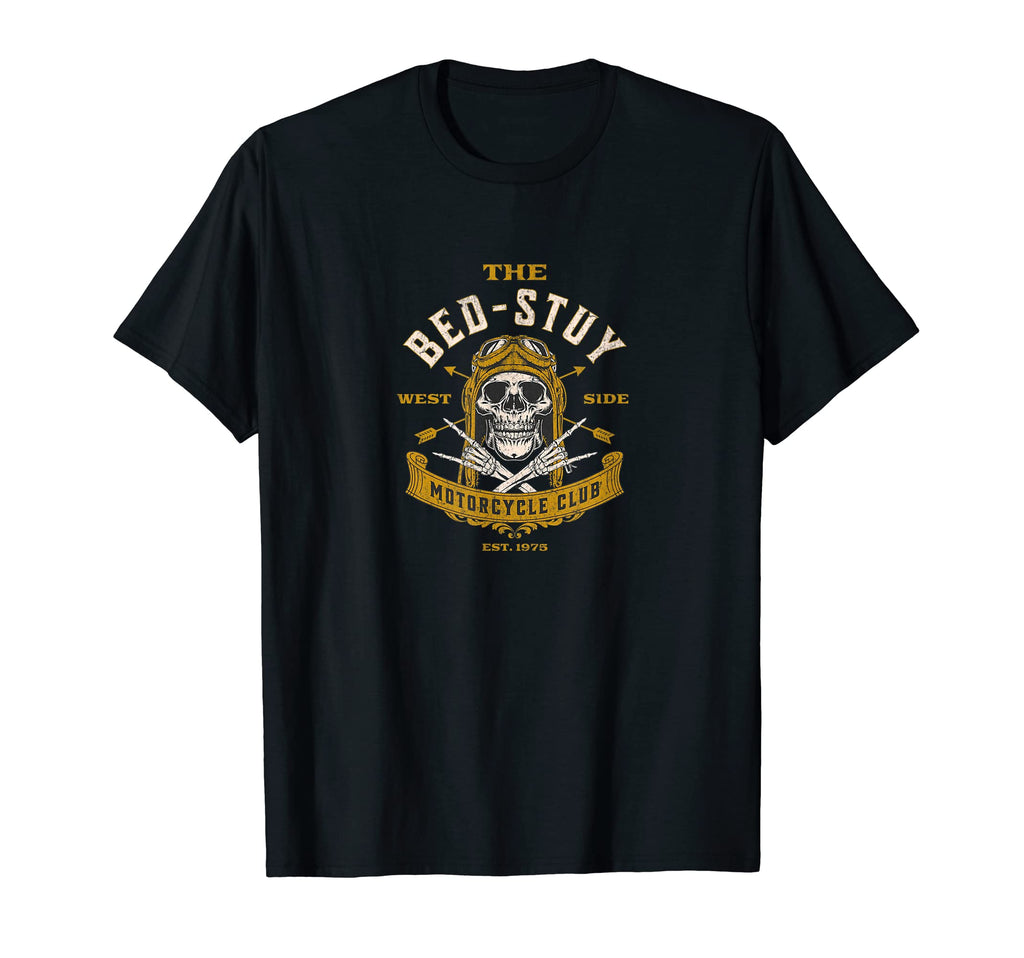 Bed Stuy Motorcycle Club Distressed T-Shirt - Minimalist Print for Adults - T-Shirt, Sweatshirt, Hoodie