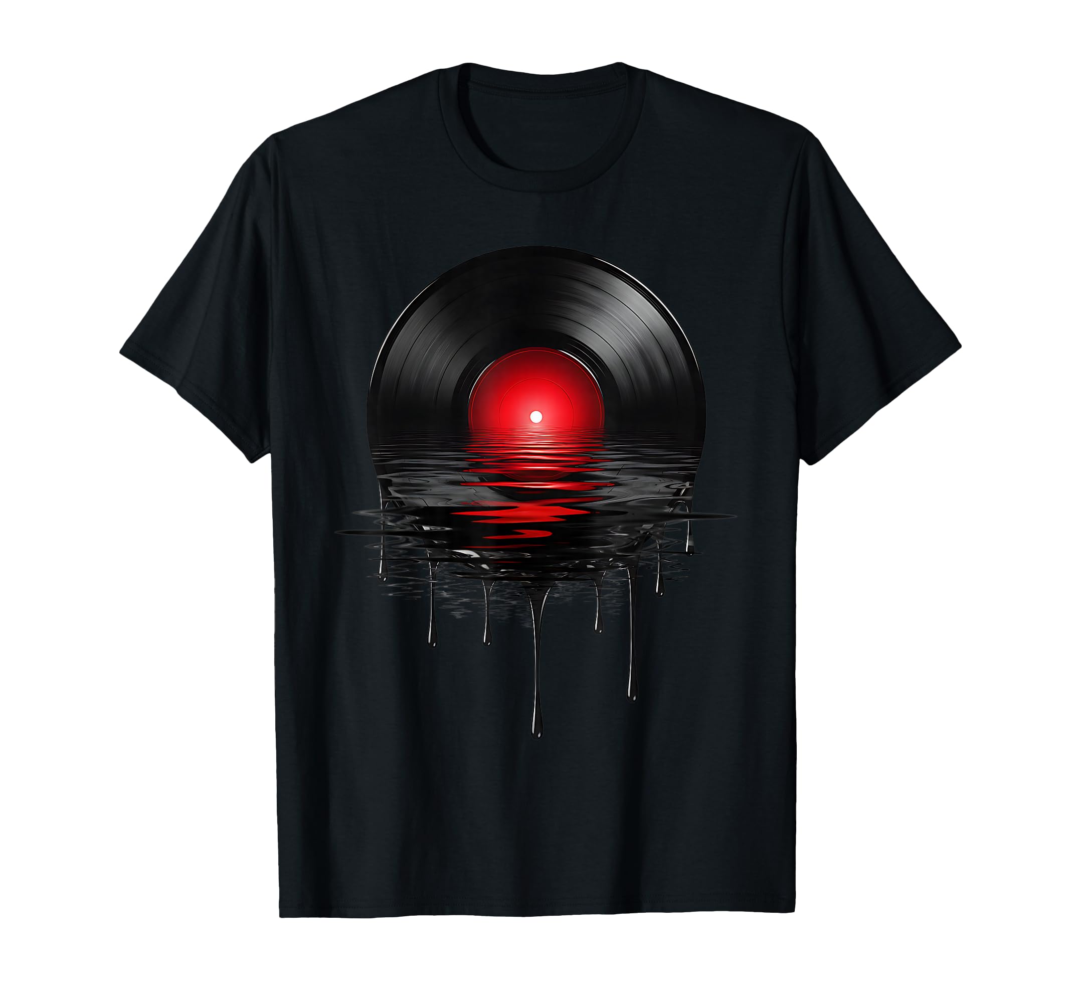 Melting Vinyl Record Sunset Drip T-Shirt - Streetwear Style Men Women - T-Shirt, Sweatshirt, Hoodie