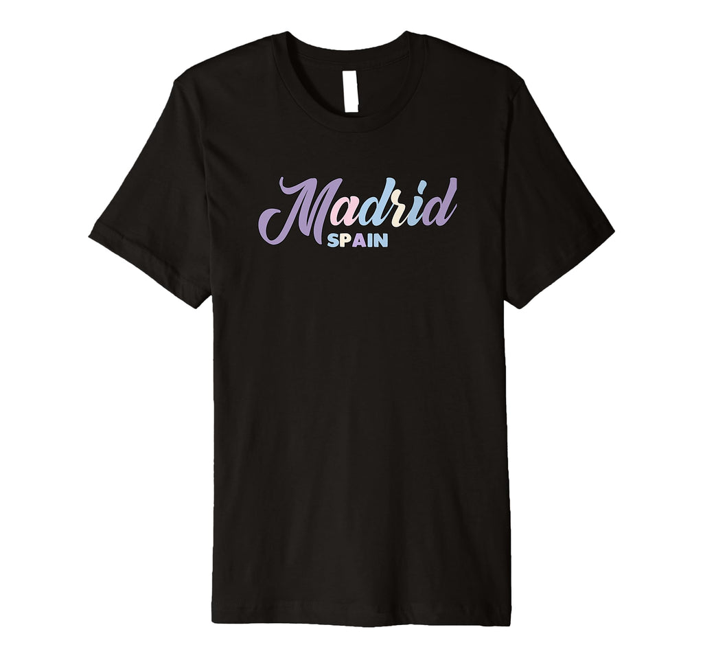 Madrid Spain Pastel Vibe Typography T-Shirt - Aesthetic Graphic Men Women - T-Shirt, Sweatshirt, Hoodie