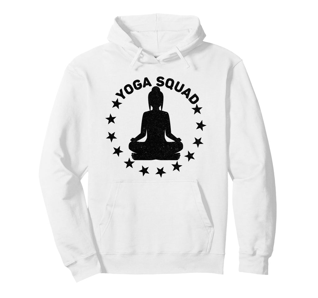 Yoga Squad Spiritual Meditation Pose Stars Hoodie - Unique Graphic Unisex - T-Shirt, Sweatshirt, Hoodie