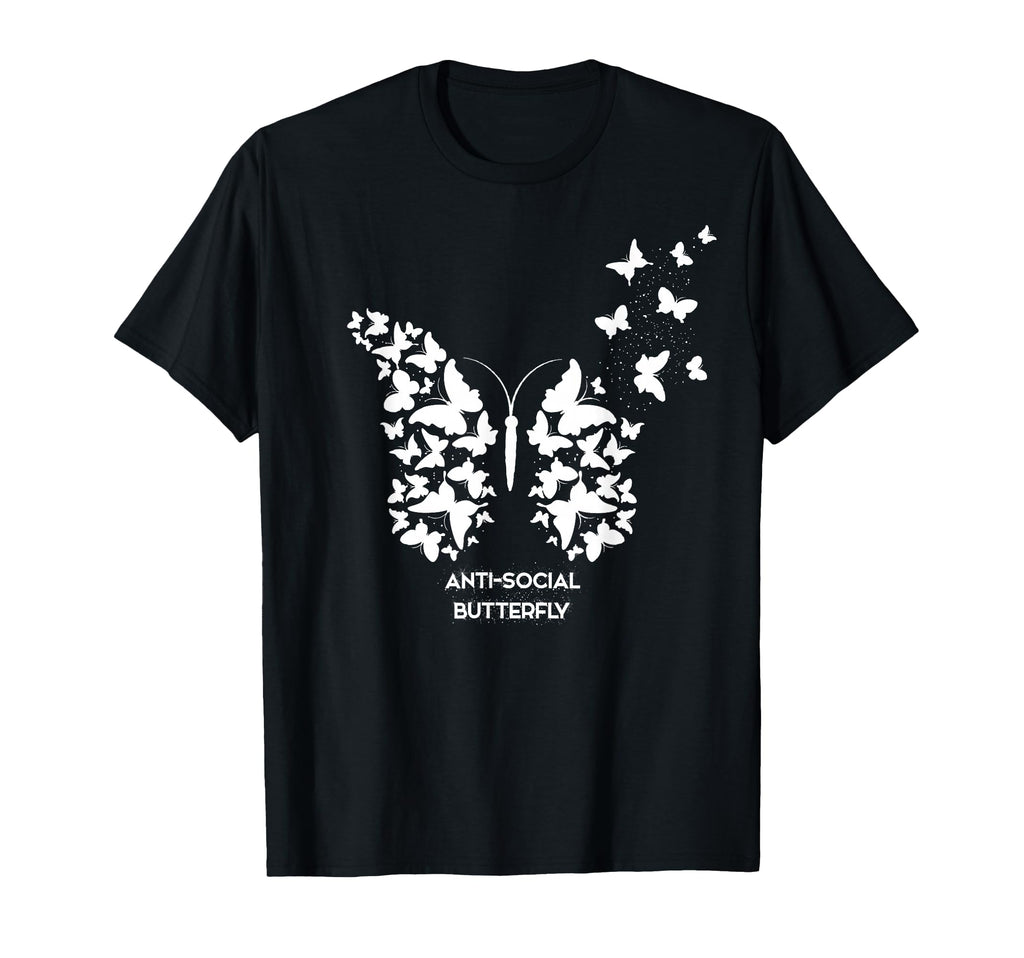 Antisocial Butterfly T-Shirt - Minimalist Print Unisex - T-Shirt, Sweatshirt, Hoodie