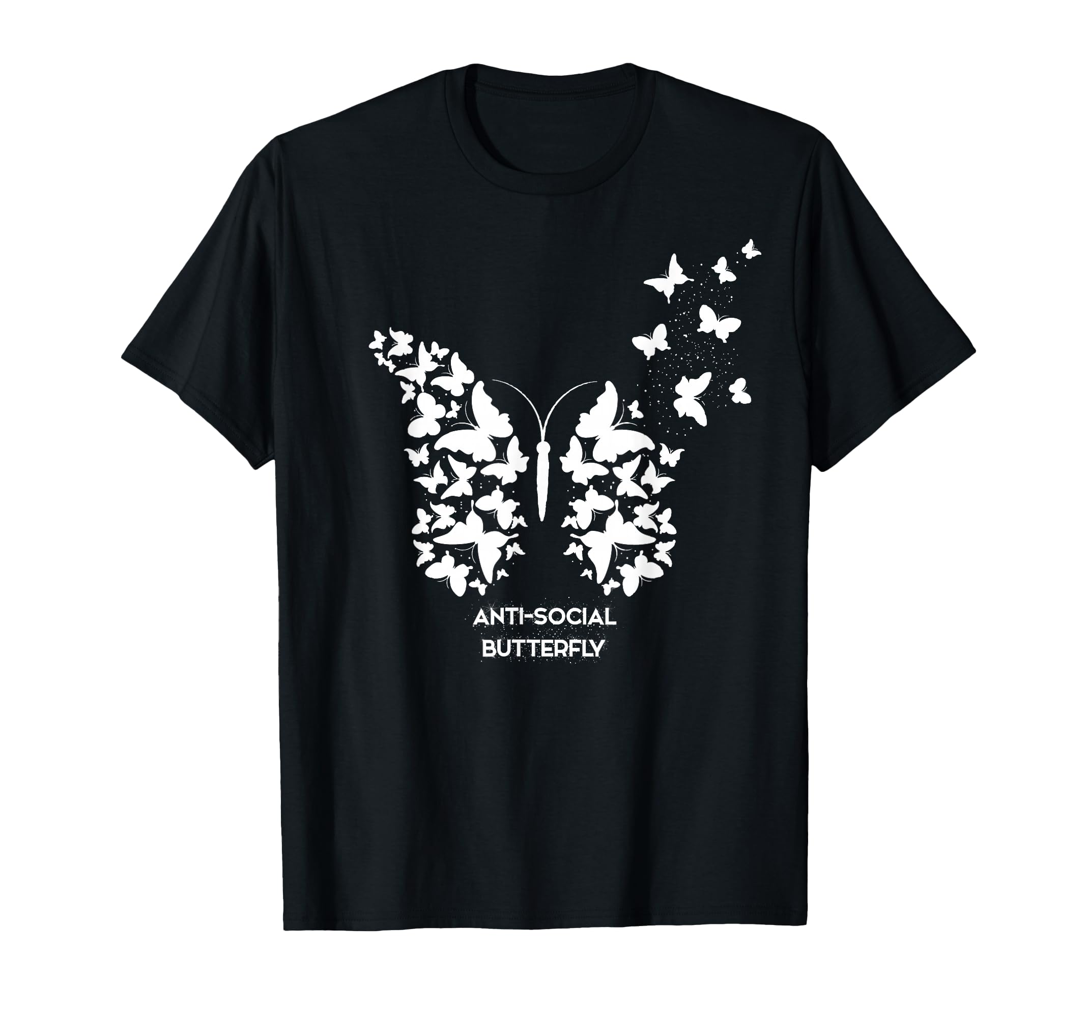 Antisocial Butterfly T-Shirt - Minimalist Print Unisex - T-Shirt, Sweatshirt, Hoodie