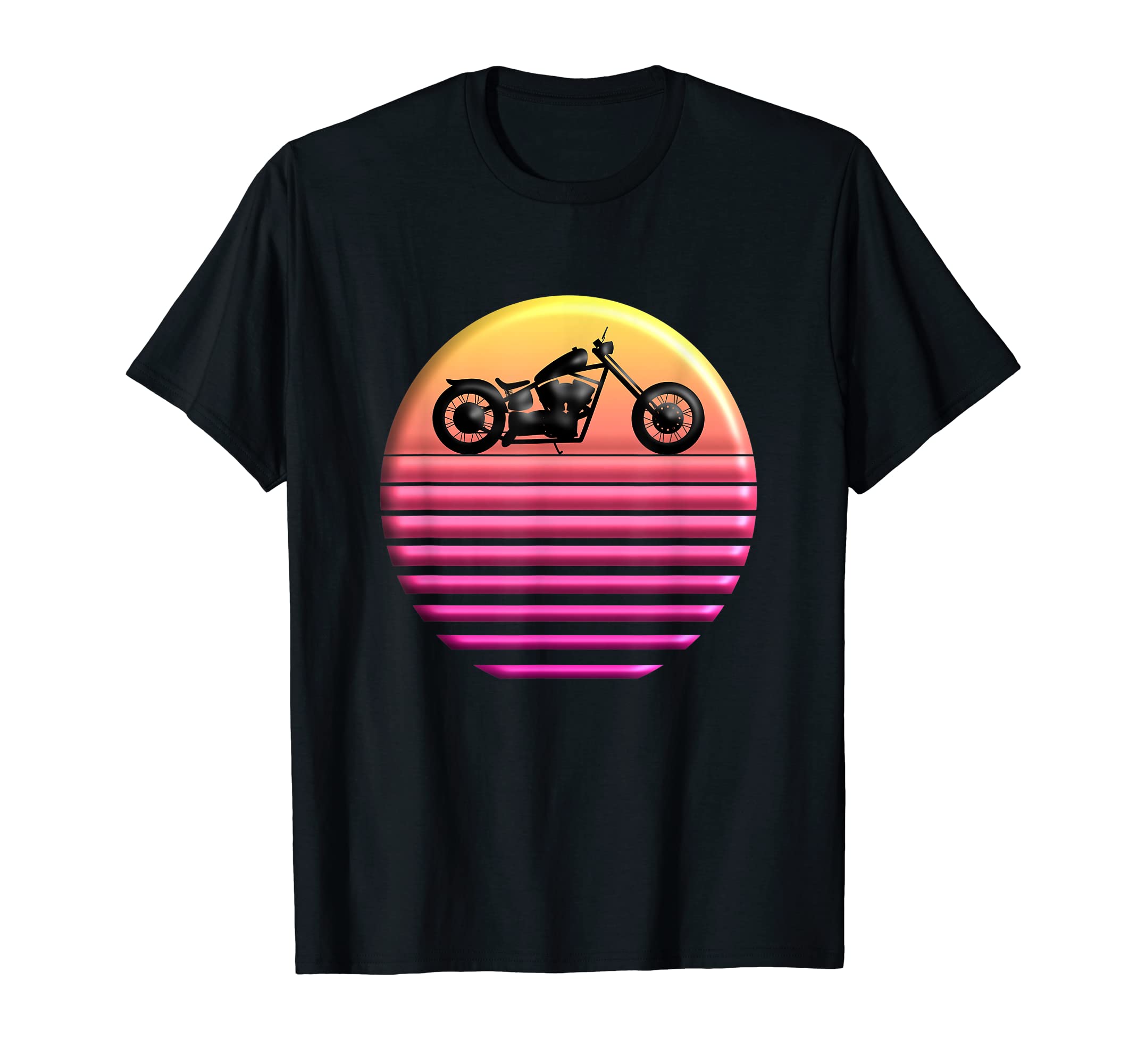 Chopper Sun 80S Motorcycle T-Shirt - Fun Novelty Design for Adults - T-Shirt, Sweatshirt, Hoodie
