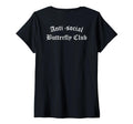 Womens Anti Social Butterfly Club T-Shirt - Unique Graphic Unisex - T-Shirt, Sweatshirt, Hoodie