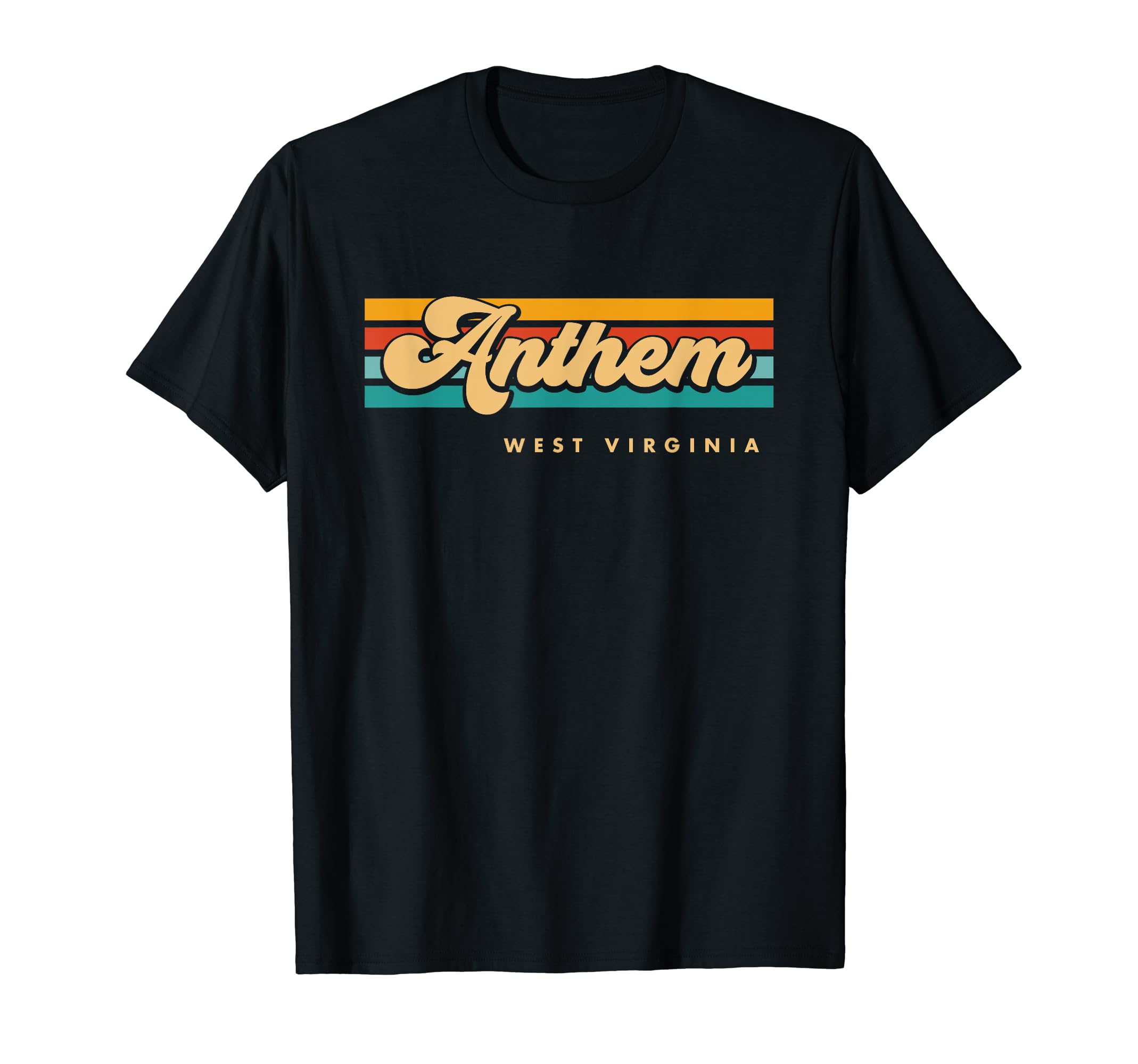 Sunset Stripes Anthem West Virginia T-Shirt - Casual Everyday Wear Unisex - T-Shirt, Sweatshirt, Hoodie