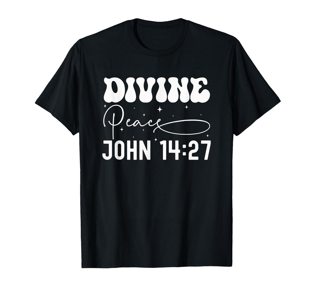 Divine Peace John 14 27 Typography T-Shirt - Aesthetic Graphic for Adults - T-Shirt, Sweatshirt, Hoodie