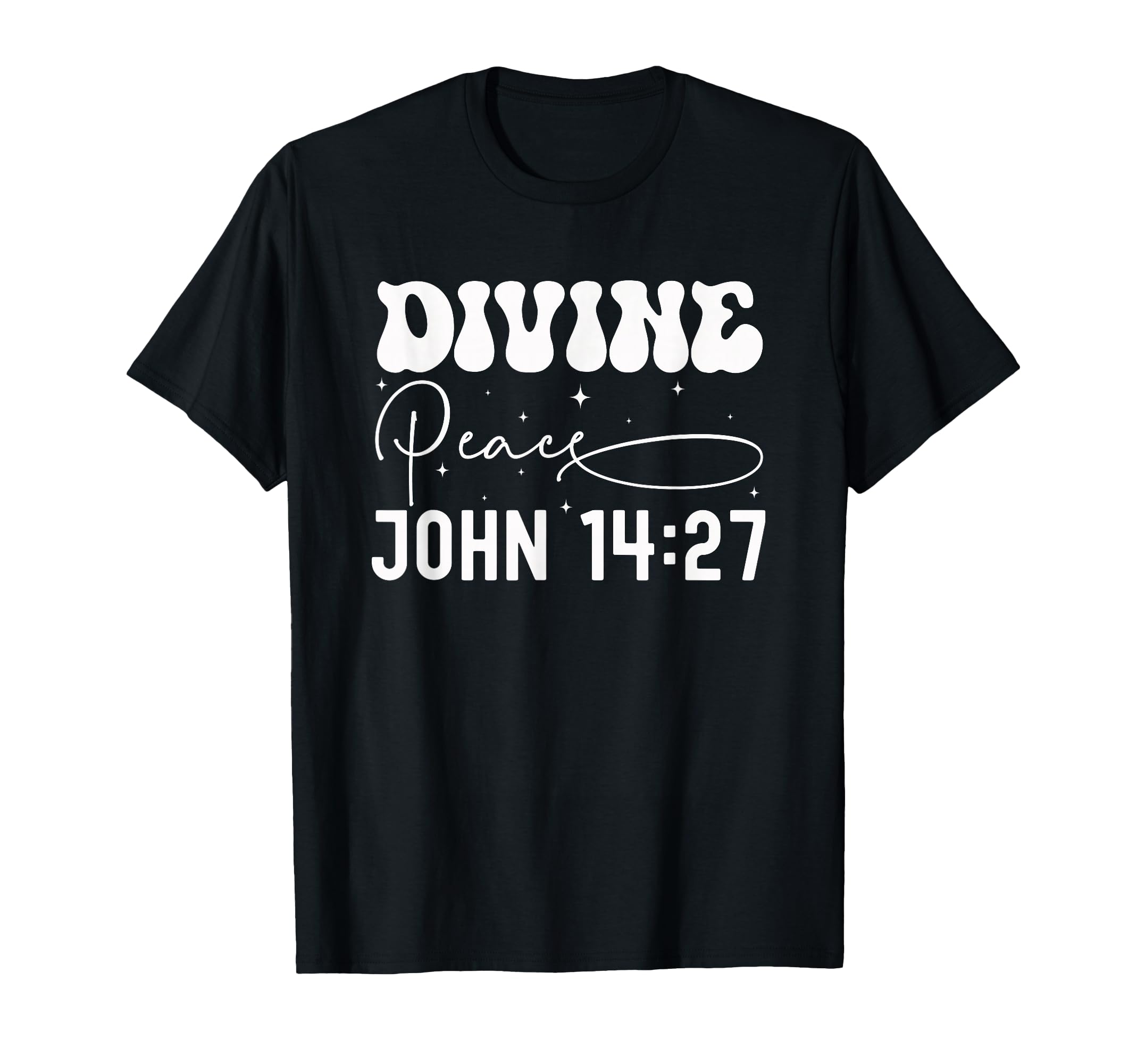 Divine Peace John 14 27 Typography T-Shirt - Aesthetic Graphic for Adults - T-Shirt, Sweatshirt, Hoodie
