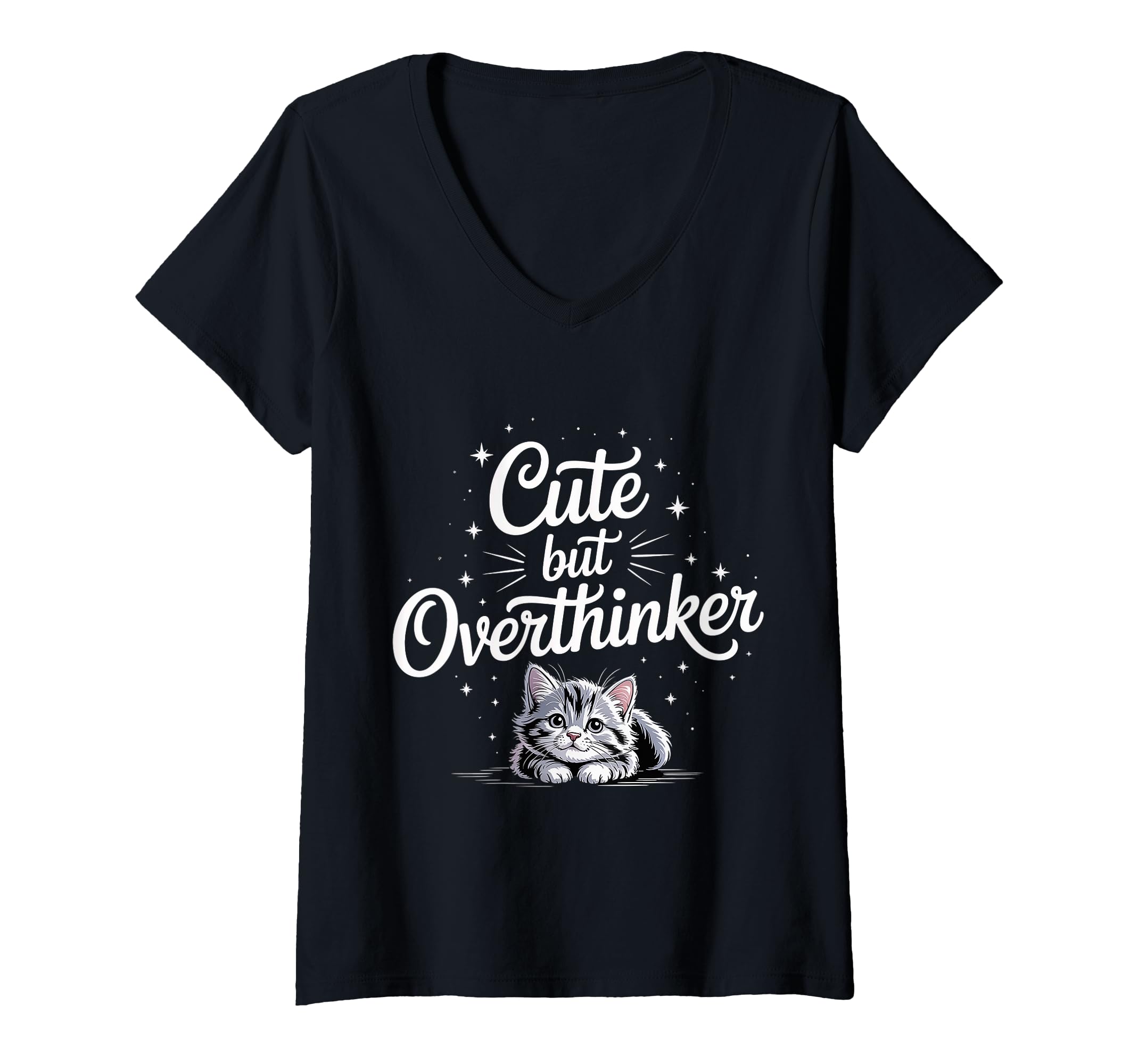 Womens But Overthinker V Neck T-Shirt - Trendy Graphic Men Women - T-Shirt, Sweatshirt, Hoodie
