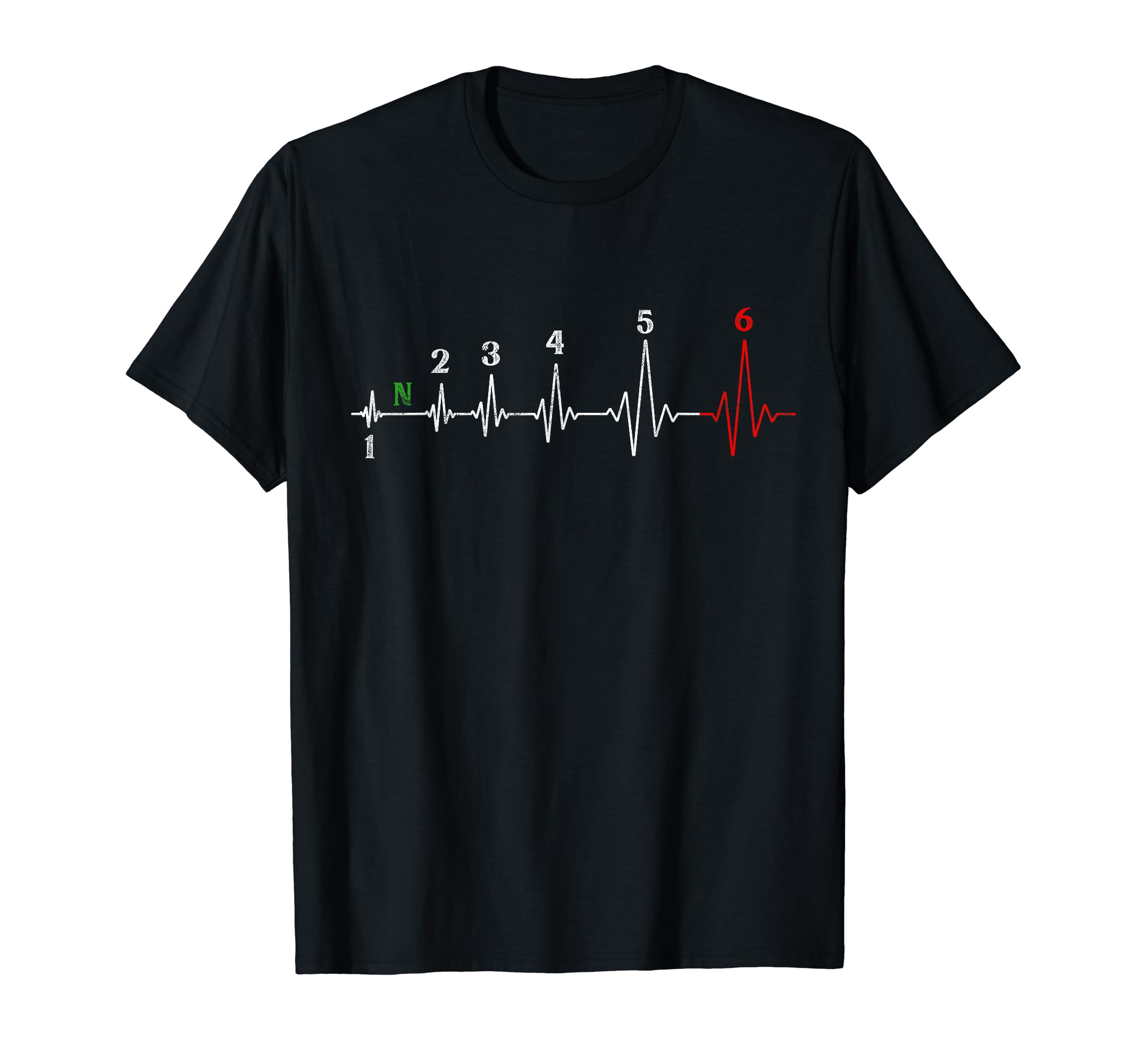 Motorcycle Heartbeat Gear Shift Manual T-Shirt - Unique Graphic Unisex - T-Shirt, Sweatshirt, Hoodie