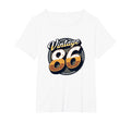86 Birthday Gift Art Womens Plus White T-Shirt - Minimalist Print Unisex - T-Shirt, Sweatshirt, Hoodie