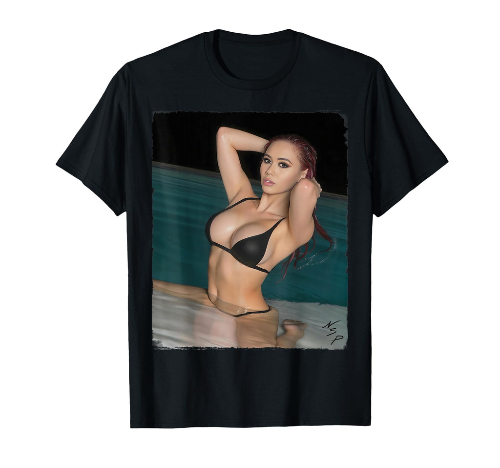Pinup Sexy Asian Pinup Pool T-Shirt - Trendy Graphic Unisex - T-Shirt, Sweatshirt, Hoodie