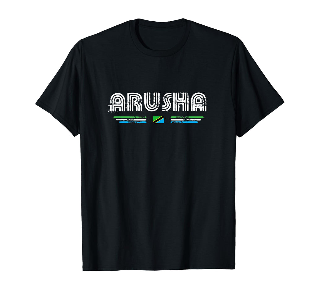 Arusha Tanzania 70S 80S Type T-Shirt - Fun Novelty Design for Adults - T-Shirt, Sweatshirt, Hoodie