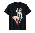 Pin Up Pole Firegirl Firefighter T-Shirt - Casual Everyday Wear Men Women - T-Shirt, Sweatshirt, Hoodie