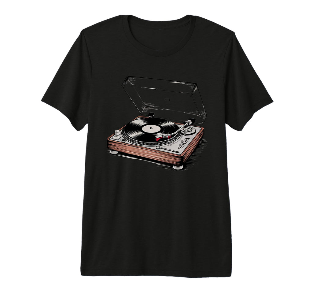 Audio Lp Vinyl Record Player Tri Blend T-Shirt - Unique Graphic for Adults - T-Shirt, Sweatshirt, Hoodie