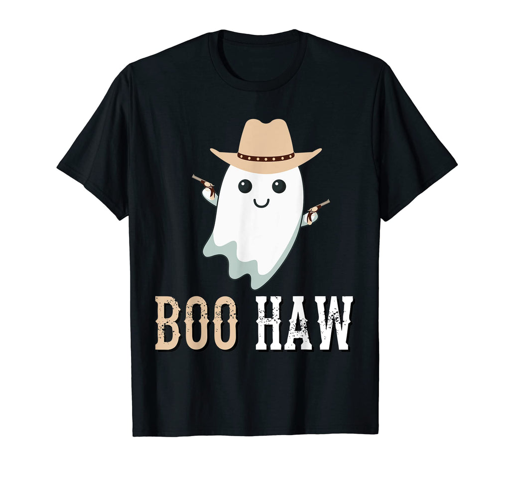 Boo Haw Ghost Autumn Western Cowboy T-Shirt - Casual Everyday Wear Unisex - T-Shirt, Sweatshirt, Hoodie