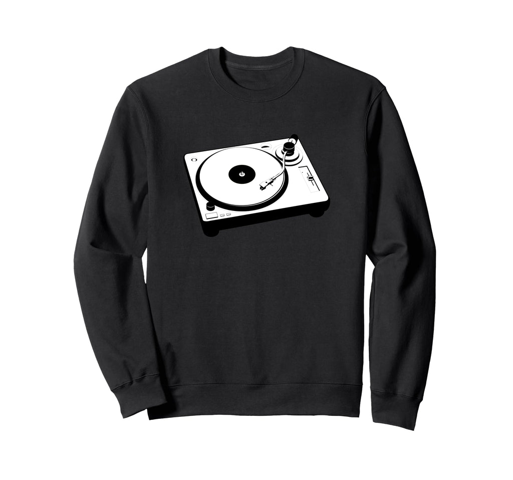 80S 90S Dj Electro Turntable Vinyl Sweatshirt - Trendy Graphic Men Women - T-Shirt, Sweatshirt, Hoodie