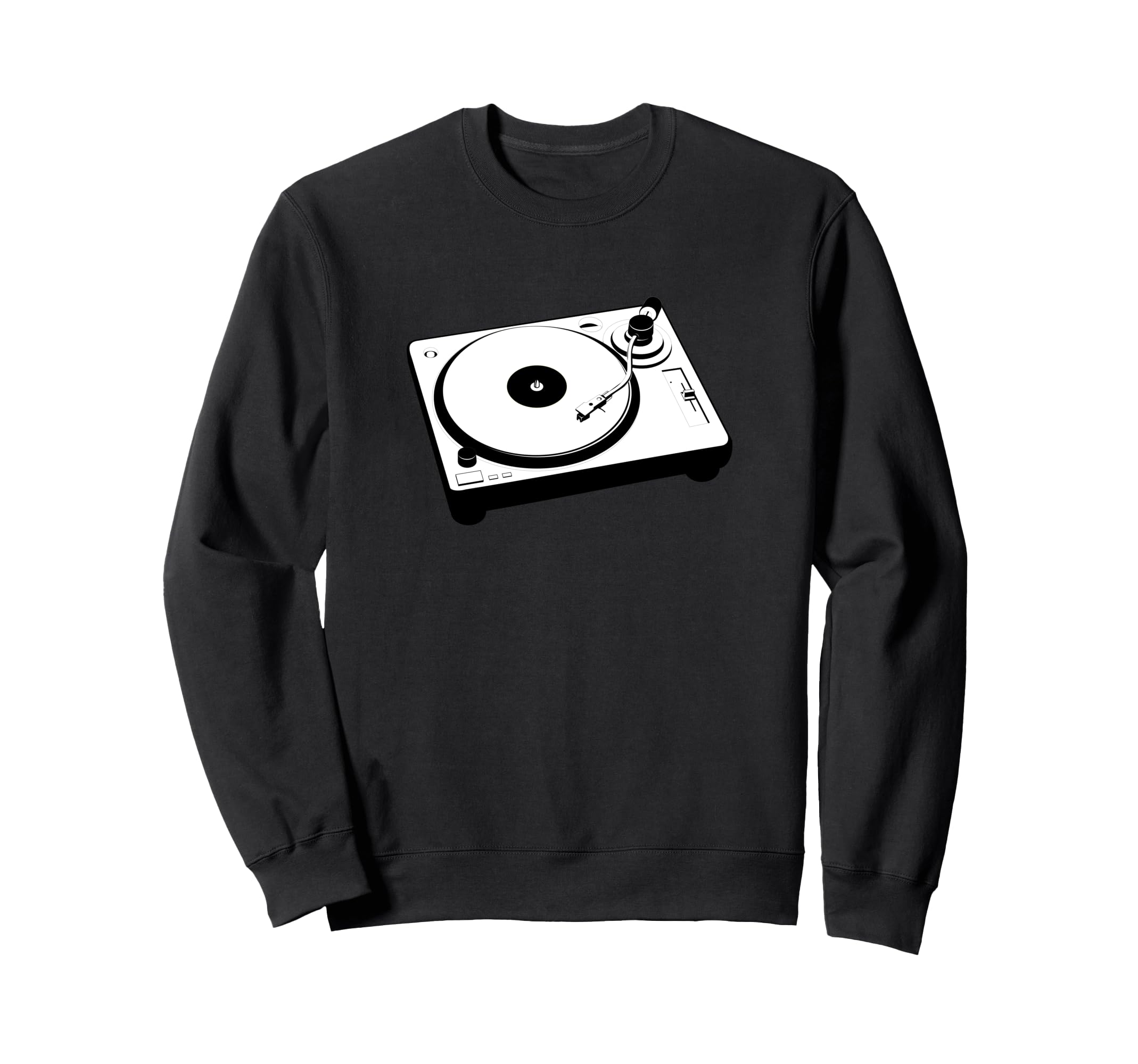 80S 90S Dj Electro Turntable Vinyl Sweatshirt - Trendy Graphic Men Women - T-Shirt, Sweatshirt, Hoodie