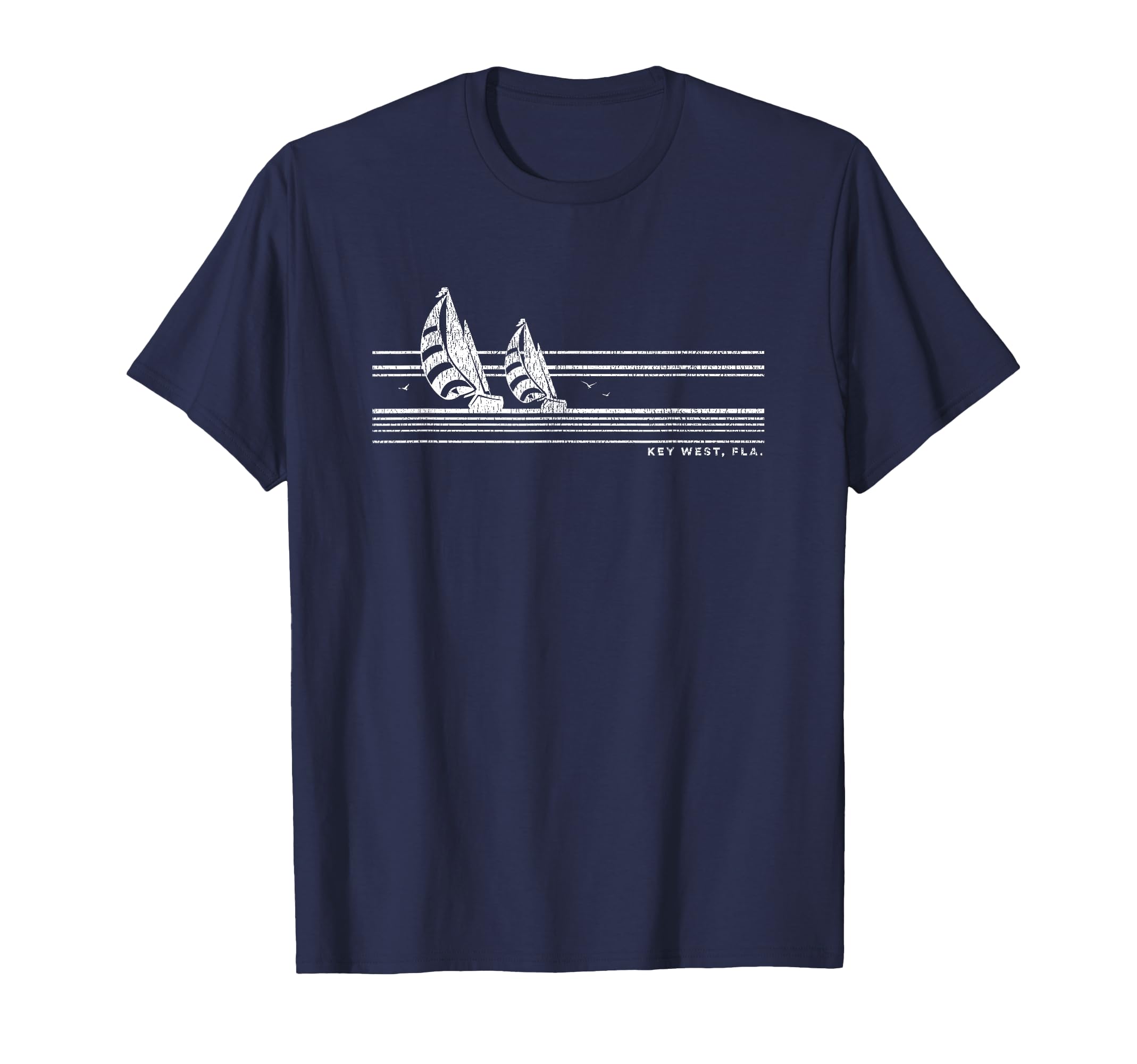 Key West Fl Sailing 70S Nautical T-Shirt - Streetwear Style for Adults - T-Shirt, Sweatshirt, Hoodie
