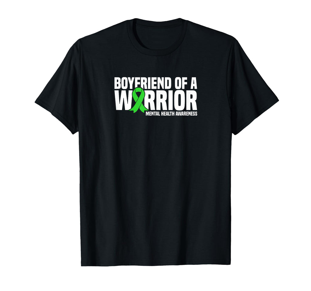Boyfriend Warrior Green Ribbon Mental T-Shirt - Graphic Print for Adults - T-Shirt, Sweatshirt, Hoodie