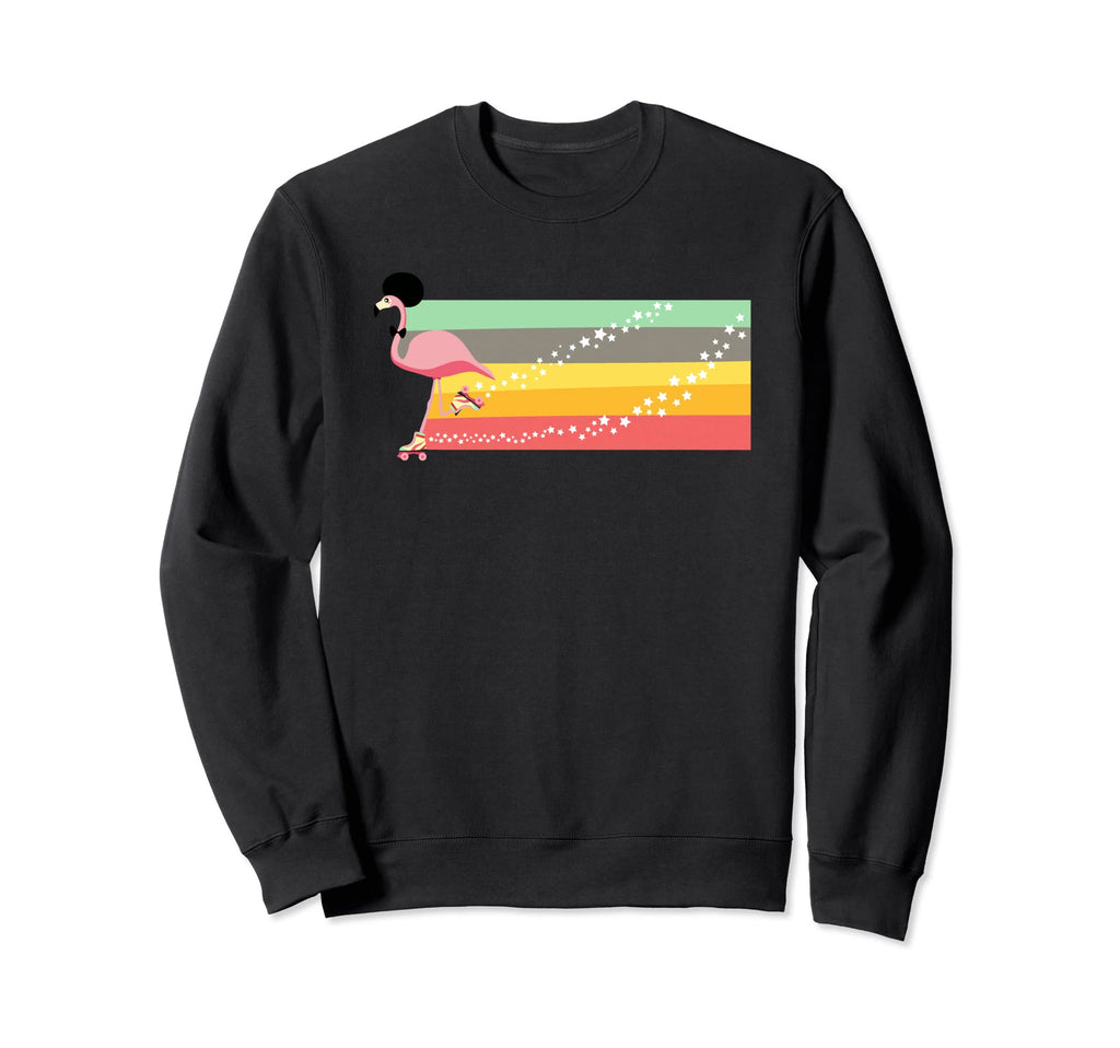 Flamingo Rollerblade Sweatshirt - Novelty Apparel Unisex - T-Shirt, Sweatshirt, Hoodie