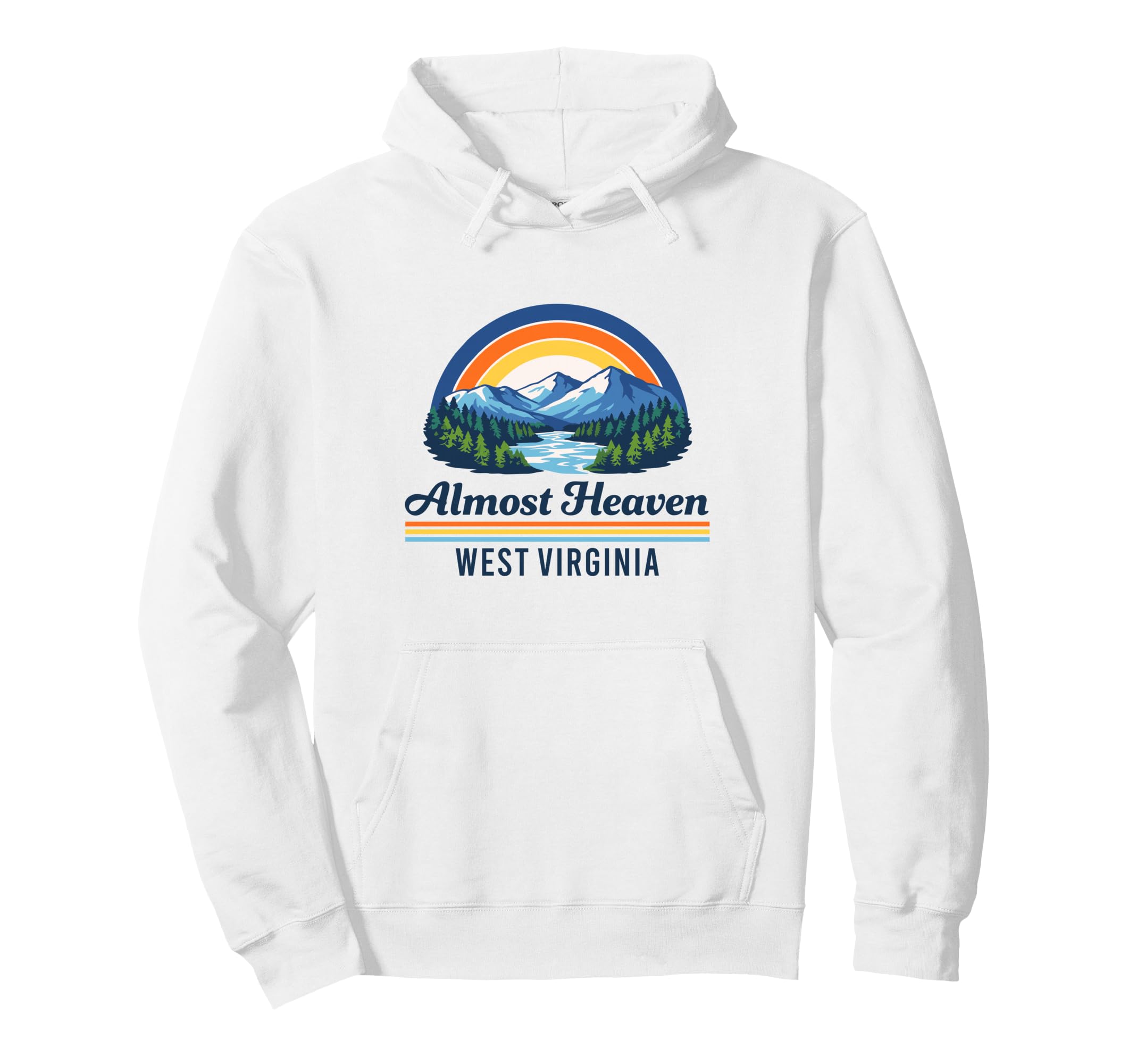 Almost Heaven West Virginia Scenic Hoodie - Aesthetic Graphic Unisex - T-Shirt, Sweatshirt, Hoodie