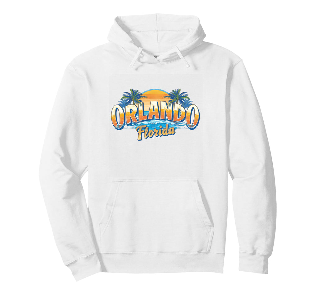 Orlando Florida Sunset 70S 80S Hoodie - Aesthetic Graphic for Adults - T-Shirt, Sweatshirt, Hoodie