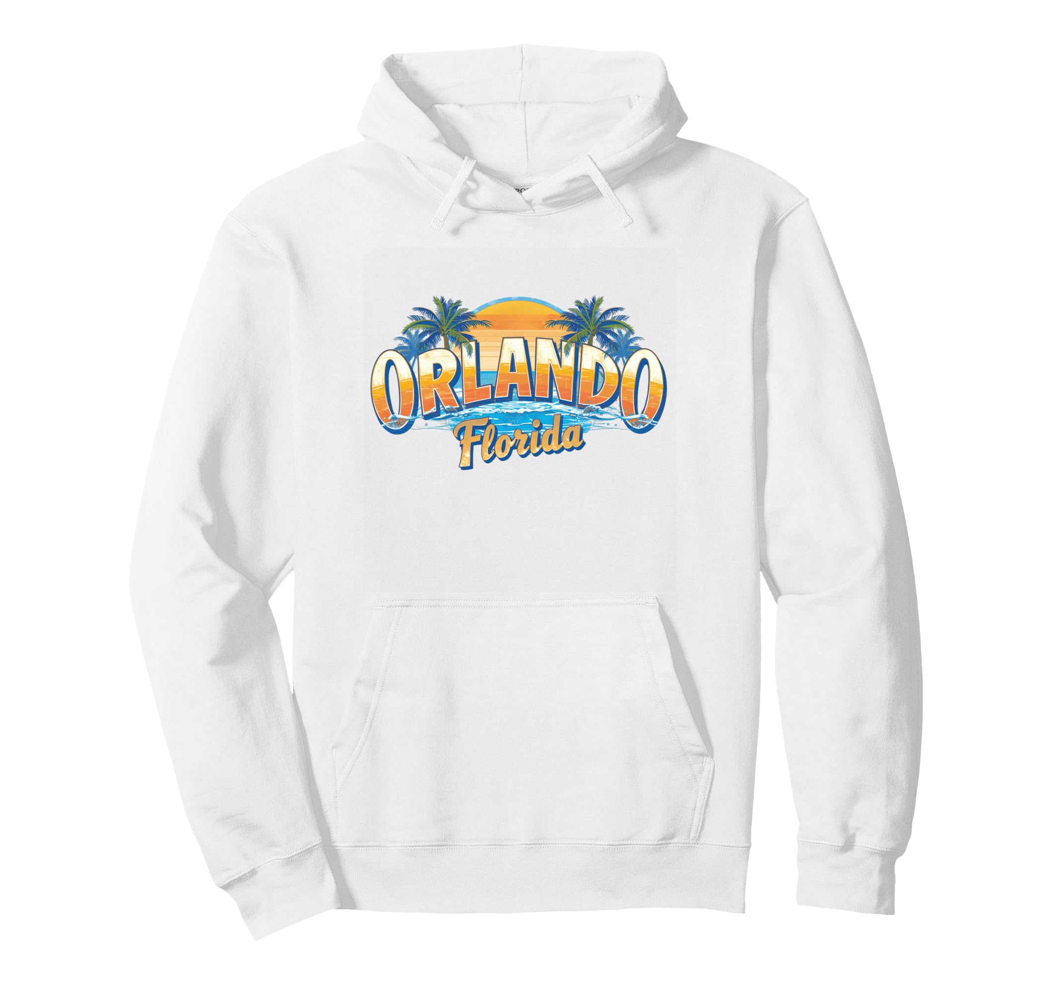 Orlando Florida Sunset 70S 80S Hoodie - Aesthetic Graphic for Adults - T-Shirt, Sweatshirt, Hoodie
