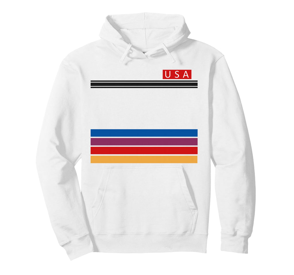 70S Sunset International Flags Usa Hoodie - Graphic Print Unisex - T-Shirt, Sweatshirt, Hoodie