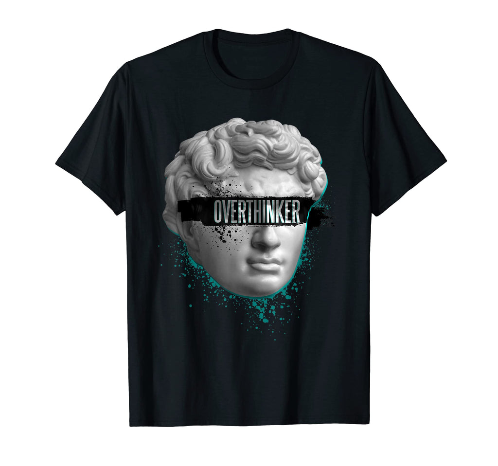 Overthinker Statue Head Funny Introvert T-Shirt - Unique Graphic Unisex - T-Shirt, Sweatshirt, Hoodie