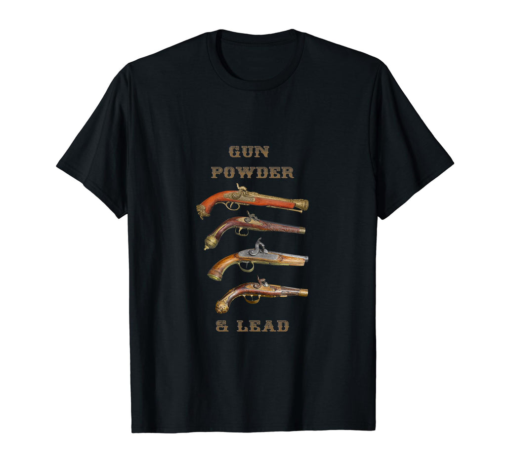 Gun Powder And Lead Old Western T-Shirt - Casual Everyday Wear Men Women - T-Shirt, Sweatshirt, Hoodie