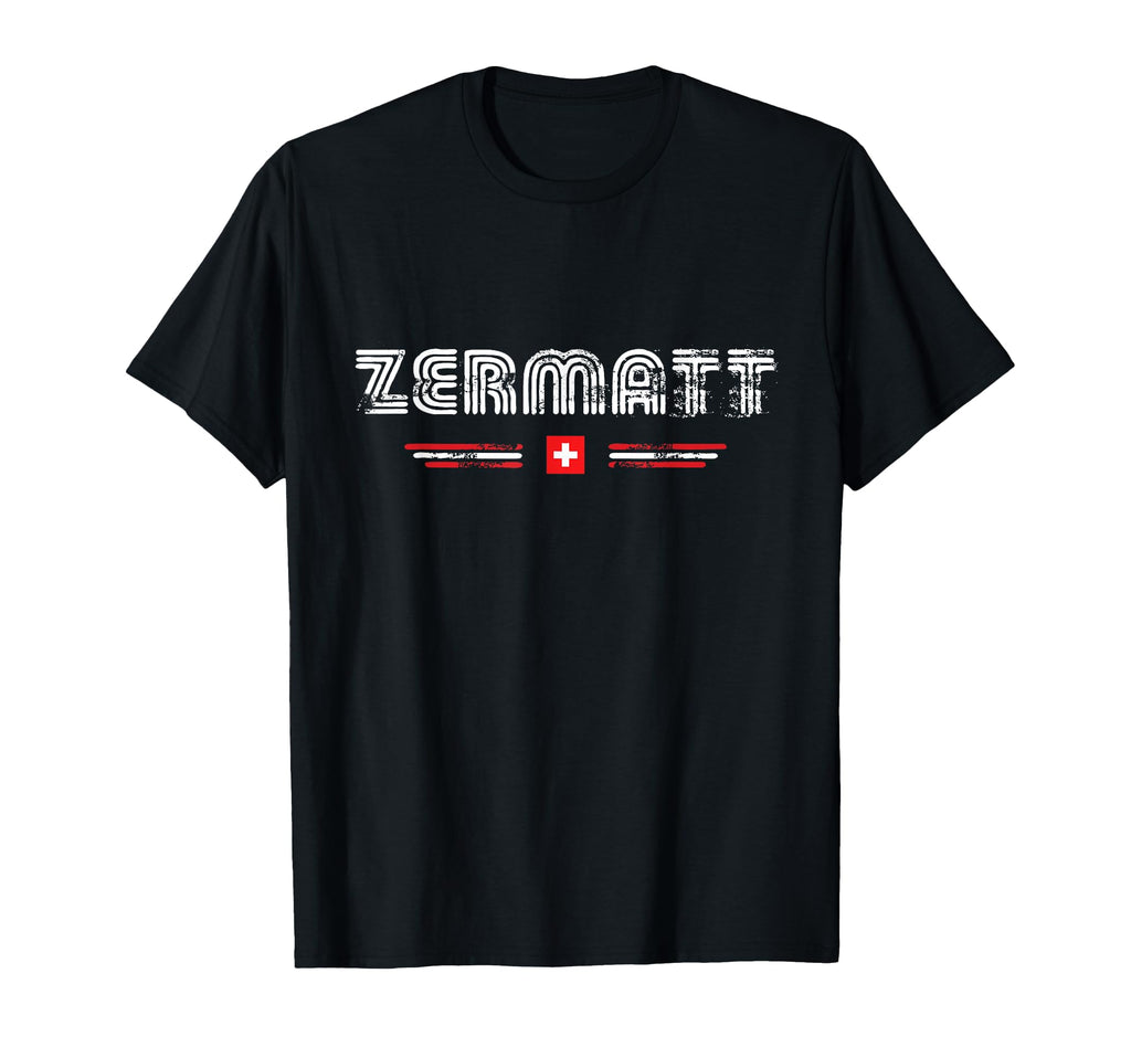 Zermatt Switzerland 70S 80S Type T-Shirt - Trendy Graphic for Adults - T-Shirt, Sweatshirt, Hoodie