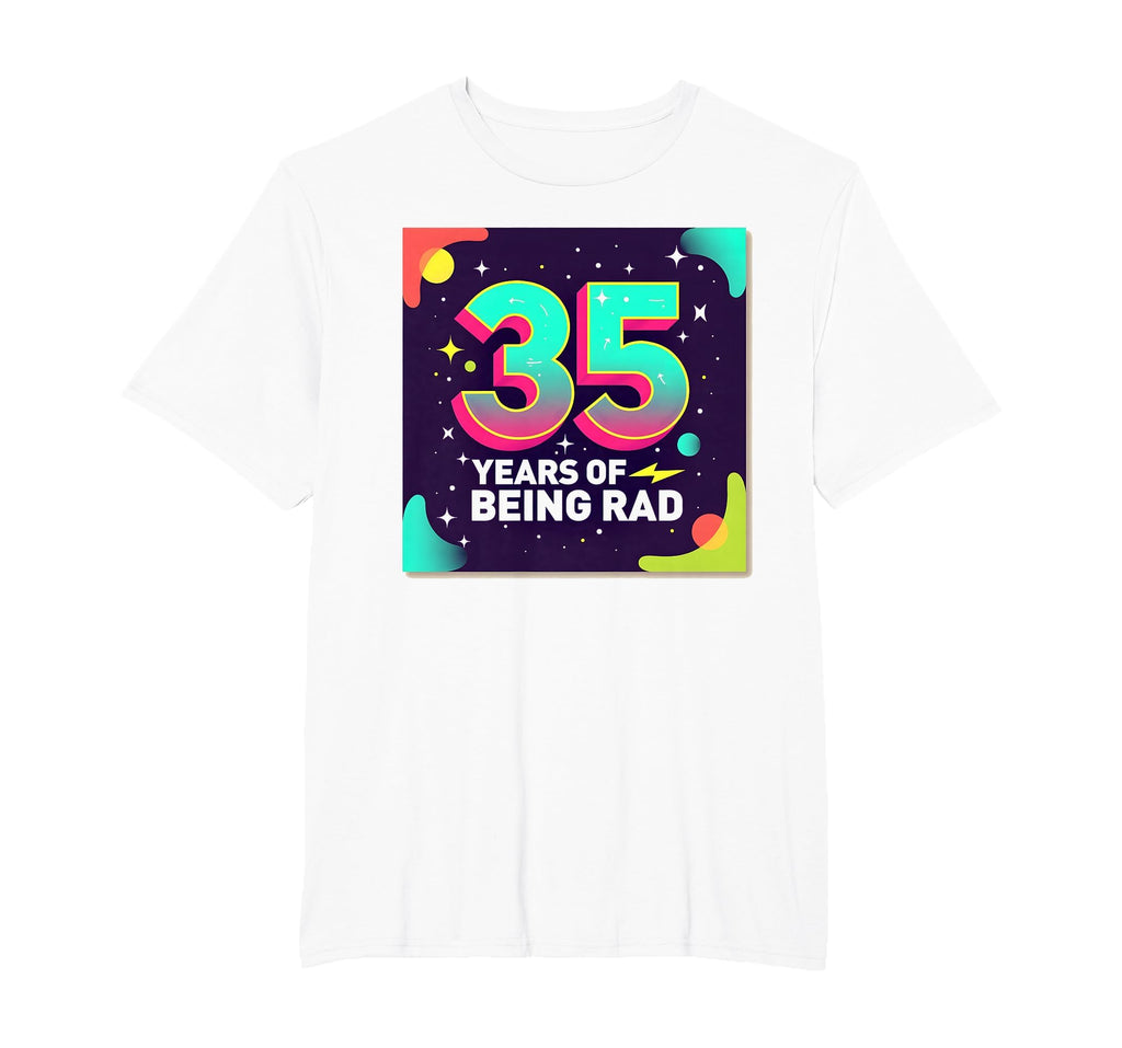 35Th Birthday Gift Rad 80S T-Shirt - Aesthetic Graphic for Adults - T-Shirt, Sweatshirt, Hoodie
