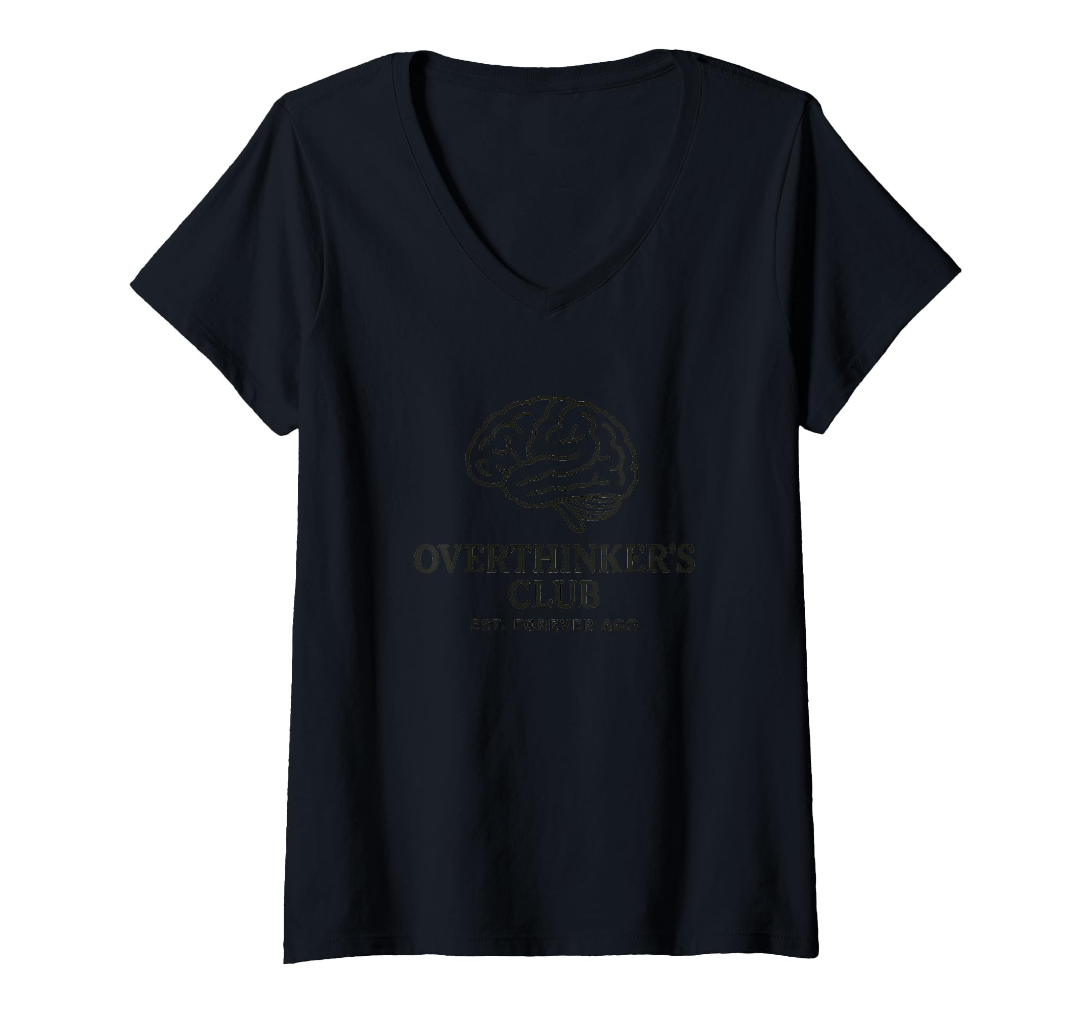 Womens Overthinkers Club Minimalist T-Shirt - Trendy Graphic for Adults - T-Shirt, Sweatshirt, Hoodie