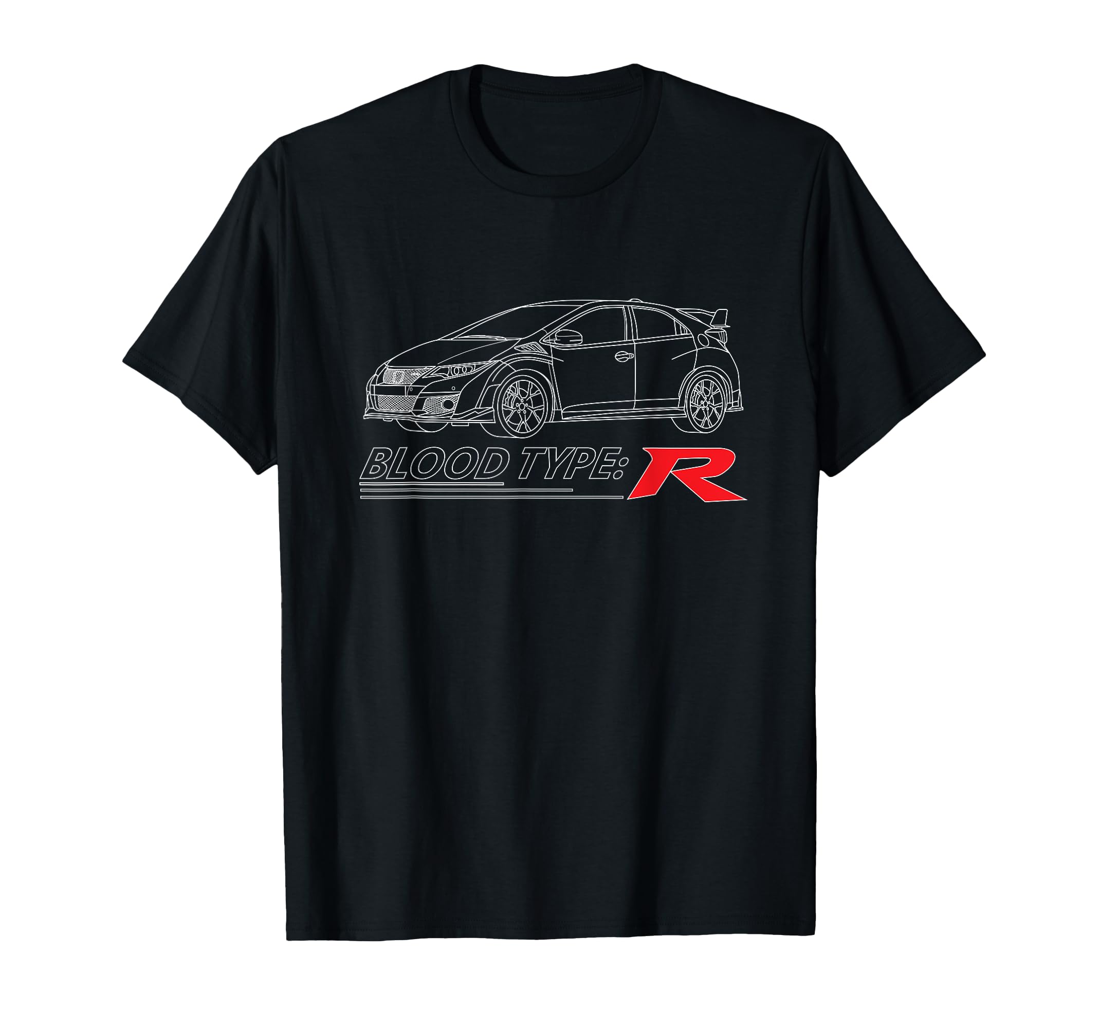 Car Tees Blood Type R T-Shirt - Aesthetic Graphic Men Women - T-Shirt, Sweatshirt, Hoodie