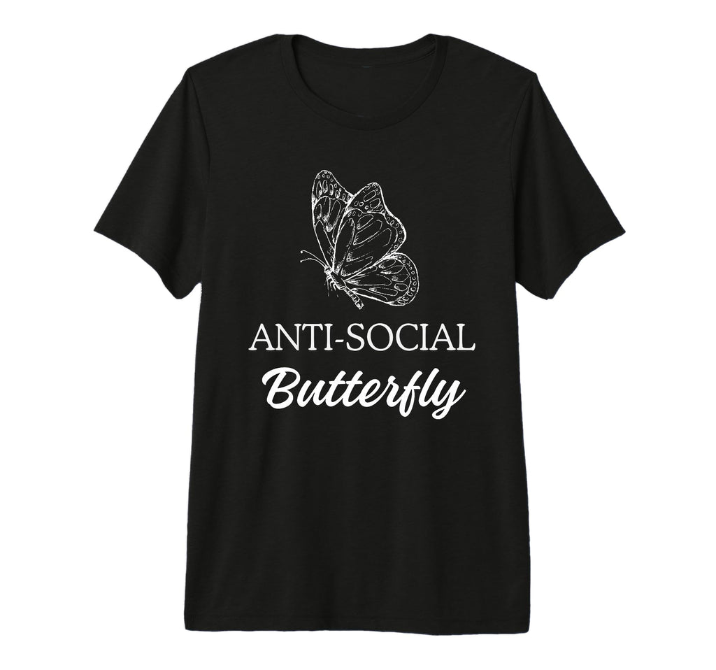 Anti Social Butterfly Social T-Shirt - Aesthetic Graphic for Adults - T-Shirt, Sweatshirt, Hoodie
