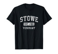 Stowe Vermont Vt Established Sports T-Shirt - Graphic Print for Adults - T-Shirt, Sweatshirt, Hoodie