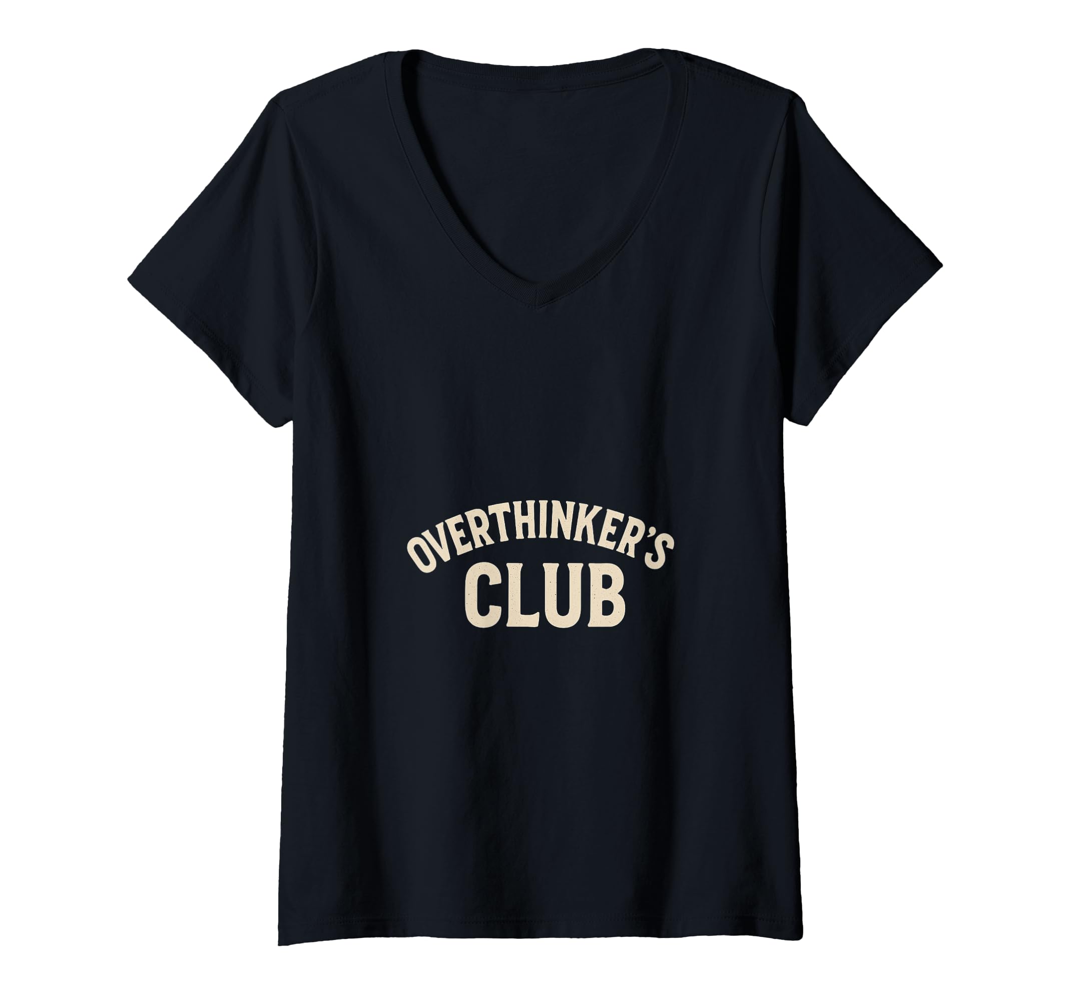 Womens Overthinkers Club V Neck T-Shirt - Unique Graphic Men Women - T-Shirt, Sweatshirt, Hoodie