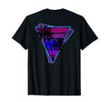 80S Vaporwave Palm Tree Silhouette Back T-Shirt - Graphic Print Men Women - T-Shirt, Sweatshirt, Hoodie