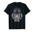 Black Great Dane Wearing Motorcycle T-Shirt - Custom Art Print for Adults - T-Shirt, Sweatshirt, Hoodie