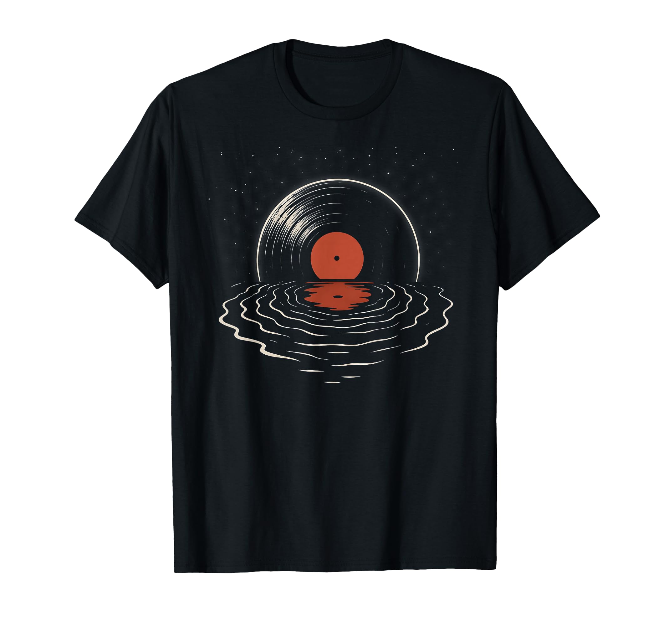 Vinyl Moon Record Collector Music Lover T-Shirt - Novelty Apparel Unisex - T-Shirt, Sweatshirt, Hoodie
