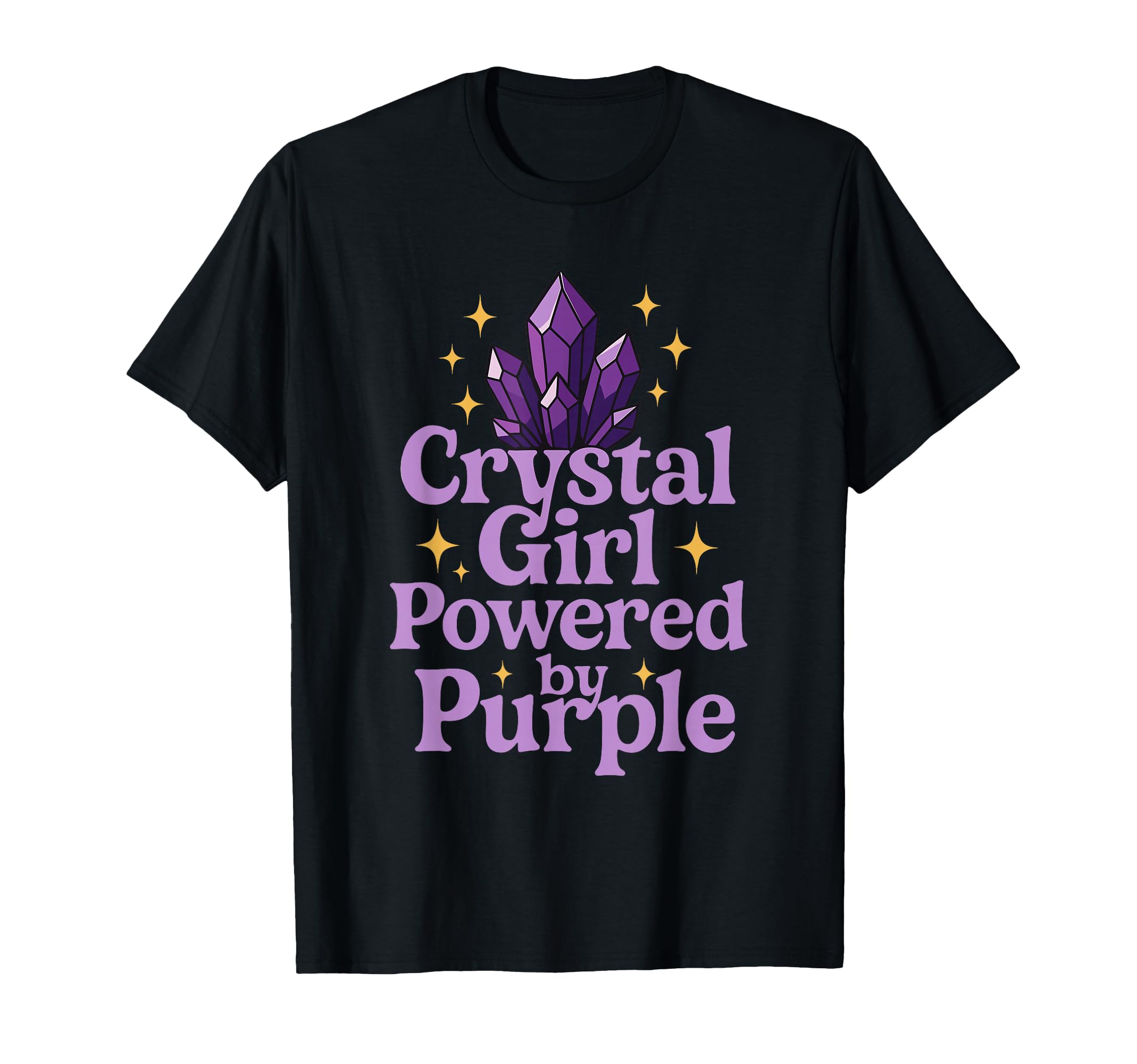 Amethyst Addict Healing Crystal Energy T-Shirt - Trendy Graphic for Adults - T-Shirt, Sweatshirt, Hoodie