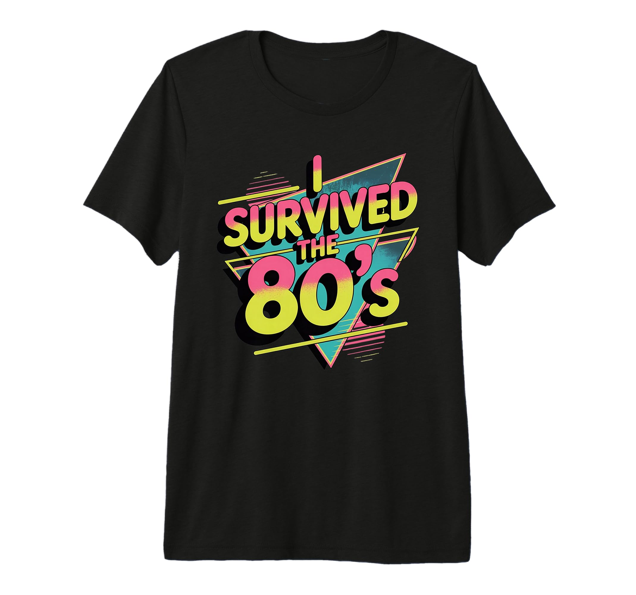 I Survived 80S 1980S Nostalgia Art T-Shirt - Minimalist Print Men Women - T-Shirt, Sweatshirt, Hoodie