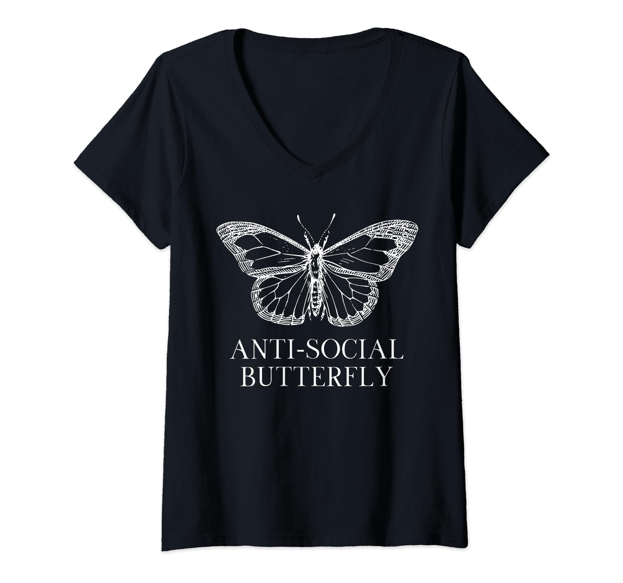 Funny Introvert Antisocial Butterfly T-Shirt - Aesthetic Graphic Unisex - T-Shirt, Sweatshirt, Hoodie