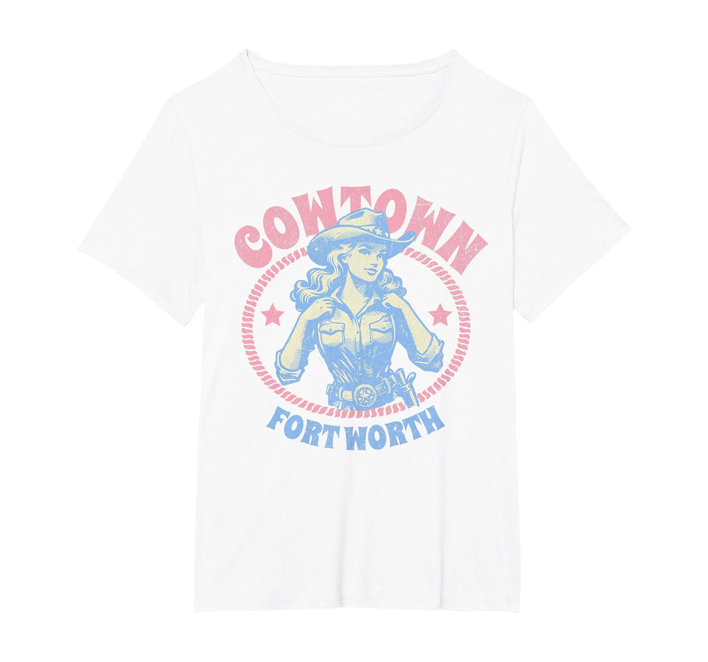 Cowtown Fort Worth Texas Western Cowgirl T-Shirt - Custom Art Print Unisex - T-Shirt, Sweatshirt, Hoodie