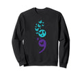 Butterfly Semicolon Suicide Sweatshirt - Casual Everyday Wear for Adults - T-Shirt, Sweatshirt, Hoodie